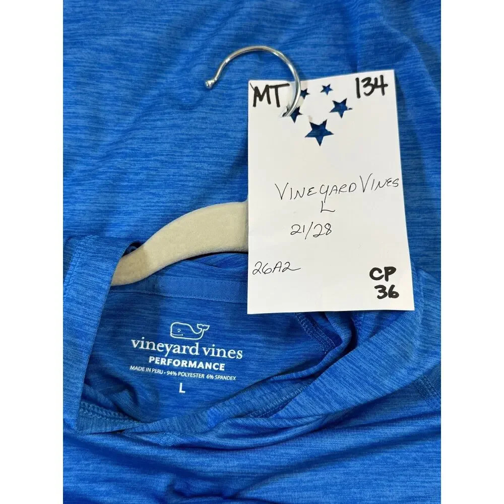 Vineyard Vines Performance Chicago Shirt Men's Large Blue Hoodie Long Sleeve - Picture 4 of 6